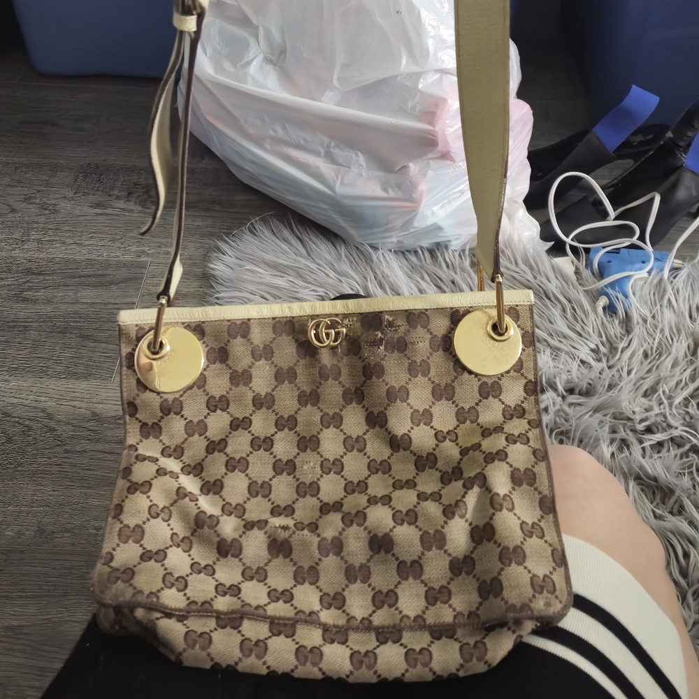 Gucci Brown Monogram Shoulder Bag